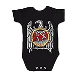 Slayer Classic Argenté Eagle officiel Babies Noir Grenouillères (Ages 3-24months)