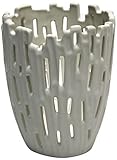 Design Toscano Mansi 3-Inch White Hand-Crafted Ceramic Vase, Small, Gray [並行輸入品]