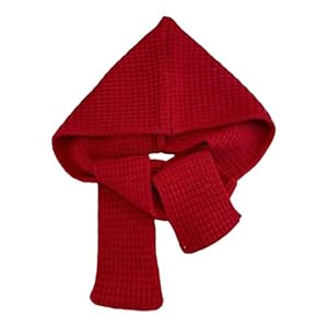 ノーブランド品 レディース 2in1 ニット帽 フード付きマフラー ネックウォーマー 秋冬 360度防寒 あったか 小顔効果