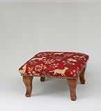 フットスツール　赤動物　木製　オットマン フットレスト　足置き台