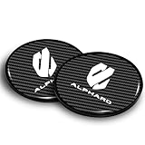 アルファード 専用 炭素繊維調 高質感 コースター カップホルダー用マット 2枚セット 丸型 車用 滑り止め 防振 防水 臭いなし ALPHARD アルファード アクセサリー 40系 30系後期 30系 20系 10系 内装保護 カーアクセサリー パーツ