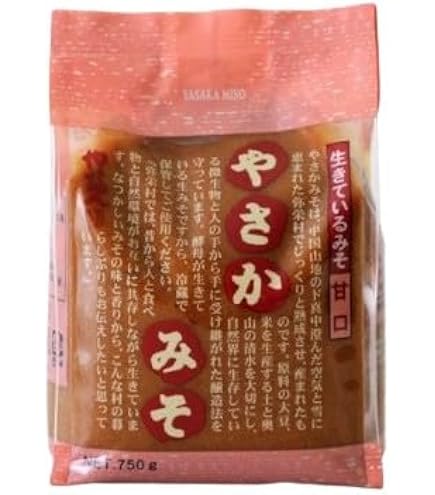 Amazon.co.jp: やさか共同農場 有機やさか 中辛口味噌 750g x2個セット