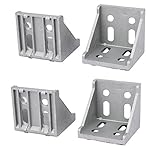 uxcell アングルブラケット アルミ合金 90度直角 標準的 家具アセンブリ ドアファスナー 4個入り