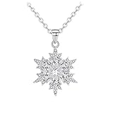 [Angie]「氷と雪」雪 ネックレス ペンダント シルバー925 プラチナコーティング 5AジルコニアCZ 人気アクセサリー 恋人 誕生日