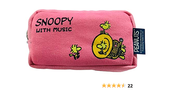 Amazon Snoopy With Music スヌーピー マウスピースポーチ 限定品 コットンキャンディピンク フレンチホルン トランペット 楽器 音響機器