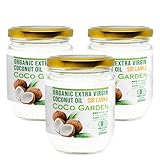 COCO GARDEN (ココガーデン) ココナッツオイル オーガニック 有機JAS認証 200ml 3個セットレギュラーサイズ エキストラバージン コールドプレス