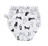 子猫パターンの漏れ防止通気性のベビートレーニングパンツと2個のおむつ