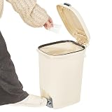VECELO ゴミ箱 ペダル付き 塵箱 8L/10L/15L/20L フタ付き ダストボックス 軽量 大容量 ごみ袋が見えない トイレ 洗面所 オフィス インテリア コンパクト バスルーム