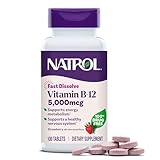 海外直送品Vitamin B12, 5000 mcg, 100 Tabs by Natrol