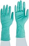 Ansell NeoTouch 25-201 Neoprene Glove, Chemical Resistant, Powder Free, Rolled Beaded Cuff, 11 Lengt