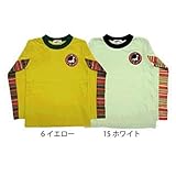 【SiShuNon/Kiccoly】袖下切替ワッペンTシャツ キッコリー ワッペン 長袖Tシャツ 100 15 ホワイト