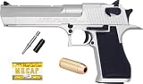 4点セット デザートイーグル タナカ HW ウォーム シルバー コーティング 発火式 モデルガン 50AE Wキャップ カートリッジ 専用ファイアリングピン 7ｍｍキャップ火薬