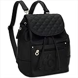 マリークワント MARY QUANT(マリクワ)(マリークアント) バッグ キルティングフラップ リュック（ブラック）