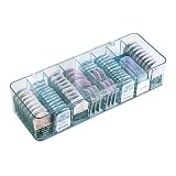 コンタクト収納ケース 蓋付き 8列 仕切り付き 保管 アクリル クリア 透明 ボックス カラコン ワンデー 化粧品 小物入れ 大容量 アニメグッズ 雑貨 アクセサリー (グリーン)