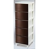 ルームス(ROOM'S) 5段チェスト(幅34×奥行42) ブラウン RM-345BR