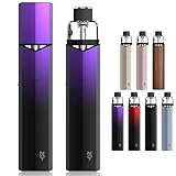 【ZQ Xtal Max】電子タバコ スターターキット 1200mAh 2.5ml ベイプ vape POD Type-C充電 エクスタルマックス 禁煙パイポ 禁煙グッズ ニコチンなしタバコなし (Black Purple)