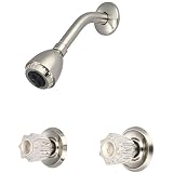 Olympia Faucets P-1242-BN Two Handle Shower Set, PVD Brushed Nickel Finish [並行輸入品]