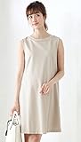 Angeliebe エンジェリーベ マタニティ ワンピース スリーブレス バックジップ ワンピ 妊婦服 産前 産後 お宮参り 戌の日 S ～ M ベージュ 21991 21991101