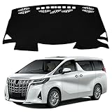 Syncnika ダッシュボードマット アルファード/ヴェルファイア 30系 スエード アクセサリー 内装パーツ 映り込み解消 日焼け防止 キズ防止 滑り止め ブラック