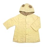 MIKIHOUSE FIRST(ミキハウスファースト)６層織りガーゼ素材のベビーバスローブ フリー(70-90cm),アイボリー（31）