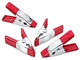 2 Inch Mini Spring Clamp Set - 4 Pack - Easy Grip Ergonomic Handle- For Gripping, Camping And Securi