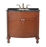 Stufurhome gm-2218 – 36-bg 36-inch Georgiana Single Vanity in Dark Cherry Finish with Granite Top in
