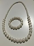 Teether necklace and bracelet for mom, Perl color chewable silicone and tasteless odorless baby safe