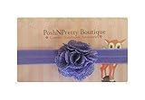 2 Burlap Jute petite Flower baby PoshNPretty headband - Lavender by PoshNPretty