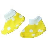 【未熟児】【低出生体重児】【早産児】【NICU】用　ベビー服：ブーティーソックス イエロードット