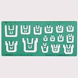 側溝定規_（U型コンクリート）840E_30穴：【製図用品】：210-0497