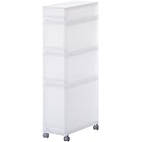 無印良品 ポリプロピレンストッカーキャスター付き・2 (V)幅18×奥行40×高さ83cm 15880195