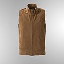Emmeti Goat Suede Vest: Light Brown
