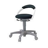 イトーキ サポートスツール 椅子 背付 キャスター付 布張り PCK-1100GB-T1 ブラックT