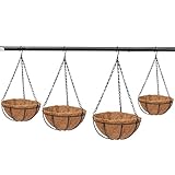 amzmonnsuta　半円ココナツ繊維壁掛けフラワーポット　庭植物　ぶら下げ鉢植え　植木鉢