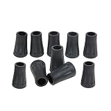 チップ 杖先替えゴム ステッキ 先ゴム 12mm 黒 杖先ゴム ソフトラバー 10個セット