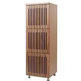 日本製(大川) 天然木タモ材使用 45幅3段扉キャビネット ナチュラル 1318