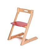 HOPPL(ホップル) Choice チョイスチェア レッド ヨーロッパビーチ材 CH-CHAIR-RD 高さ調整可能
