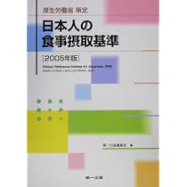 日本人の栄養所要量 食事摂取基準 (第6次改定) | 健康 栄養情報研究会