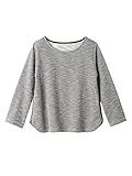 Angeliebe エンジェリーベ マタニティ 授乳口付き サイド ファスナー 杢 裏毛 トップス 妊婦服 産前 産後 長袖 M ～ L グレー 21402 21402202