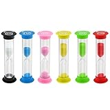 Gosear ゴシレ 6件可?彩色迷?沙???器沙漏沙?套装随机?色30秒/ 1分?/ 2分?/ 3分?/ 5分?/ 10分?