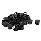 uxcell ロック穴プラグ　ホールプラグ　穴カバー SKT-13タイプ 13mmパネル穴径 スナップ ブラック 30個入り
