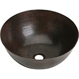 エルケイecu15ach Asana銅16 " Single Basin Vesselバスルームシンクwith 6 – 1 / 4 " D、 ブロンズ ECU15ACH 1