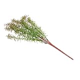 Lovoski 全3色　人工葉　草葉植物　プラスチック製　家　オフィス　ホテル　結婚式　パーティー　アウトドア　庭　屋内　装飾　45センチメートル - 赤緑