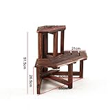 フラワーポット フラワーラック複数の層ラダーバルコニー屋内と屋外の防錆ソリッドウッド盆栽シェルフフロア ( 色 : B )
