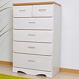 チェスト 幅70 5段　おしゃれ ハイチェスト ホワイト カントリー　AYU-3-312-F (ナチュラル)