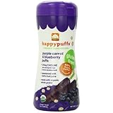 Happy Baby - Happy Baby Happy Bites Puffs - Organic HappyPuffs Purple Carrot and Blueberry - 2.1 oz 