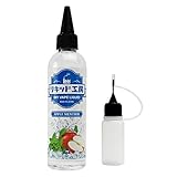 プルプラ 国産 電子タバコリキッド VAPE(ベイプ)リキッド 大容量 120ml 日本ハッカ使用 便利な目盛付きボトル ニードルボトル 10ml付き (アップルメンソール)