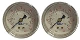 SKP G50-10-01 Air Pressure Gauge for Air Compressor WOG Water Oil Gas 2 Dial Center Back Mount 1/4 N
