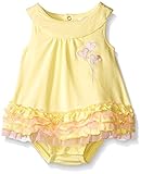 Petit Lem Baby Girls' Romper Yellow 3 Months [並行輸入品]