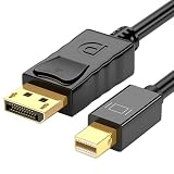 TRkin Mini Displayport-Displayportケーブル8 K 60 Hz双方向ミニDP-DPケーブル、HDR、NVIDIA G-SYNC、AMD FreeSync、3 D対応(Mini DisplayPort(オス)-DisplayPort(オス)))1.8 mブラック [並行輸入品]
